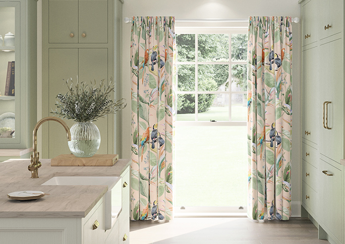 Parrot, Peach Ice - Made to Measure Curtain - Image 3